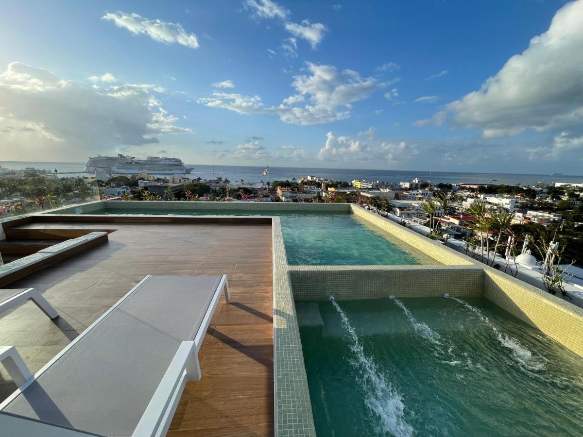 Brand New Condo With Rooftop Pool โกซูเมล ภายนอก รูปภาพ